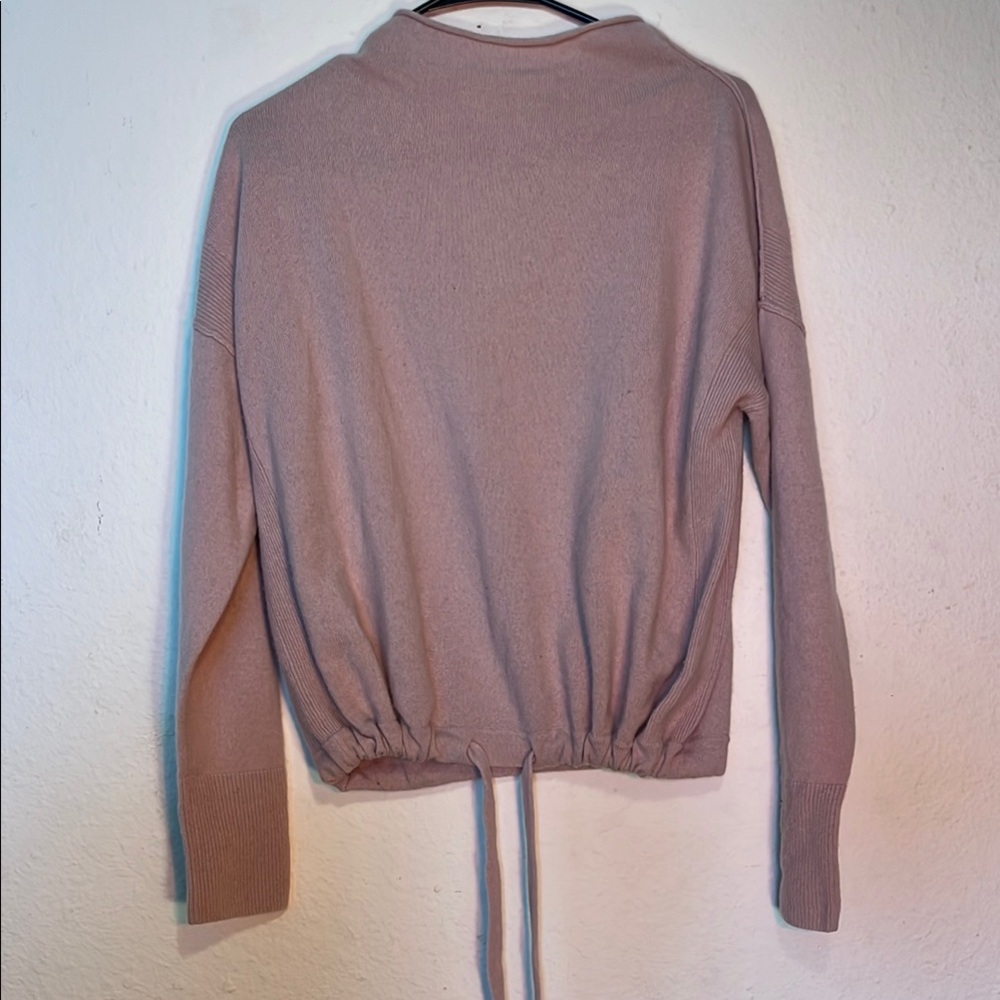 ATHLETA Dusty Pink Cashmere Sweatshirt with Drawstring M